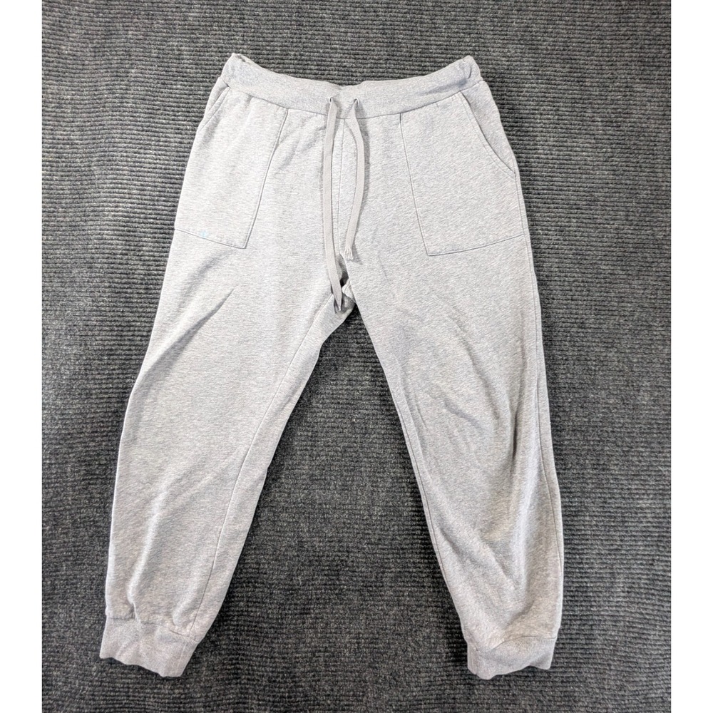 Ease of Motion Jogger Sweatpants Women Medium Gray Fleece Lined Drawstring Waist
